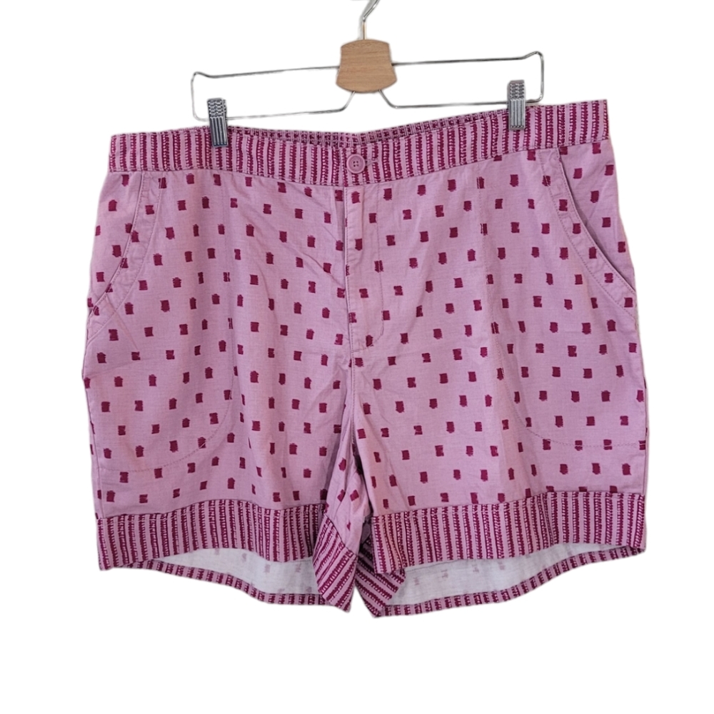 KNOX ROSE Pink Crepe High Rise Relaxed Fit‎ Shorts Size 1X